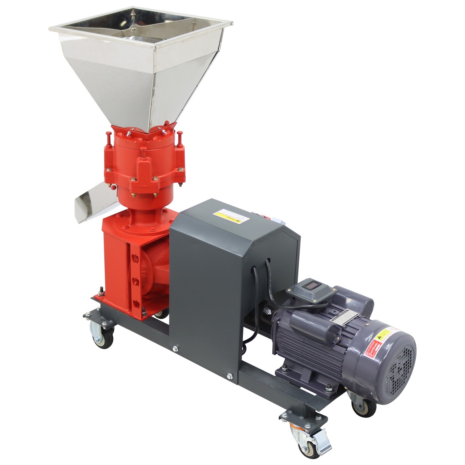 220V 4 Roller Electric 3mm Animal Feed Pellet Mill Machine Feed Pelletizer 3.5KW