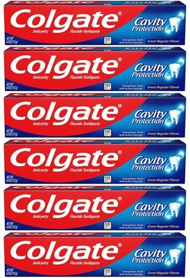 Colgate Cavity Protection Toothpaste with Fluoride - 4 Ounce (Pack of 6)