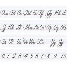 24 Pcs Cursive Alphabet Classroom Wall Line,  Minimalist