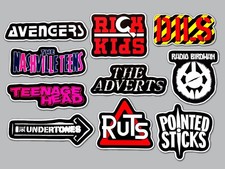 Punk Sticker Pack QTY 10 SET 32 avengers dils adverts ruts radio birdman rock
