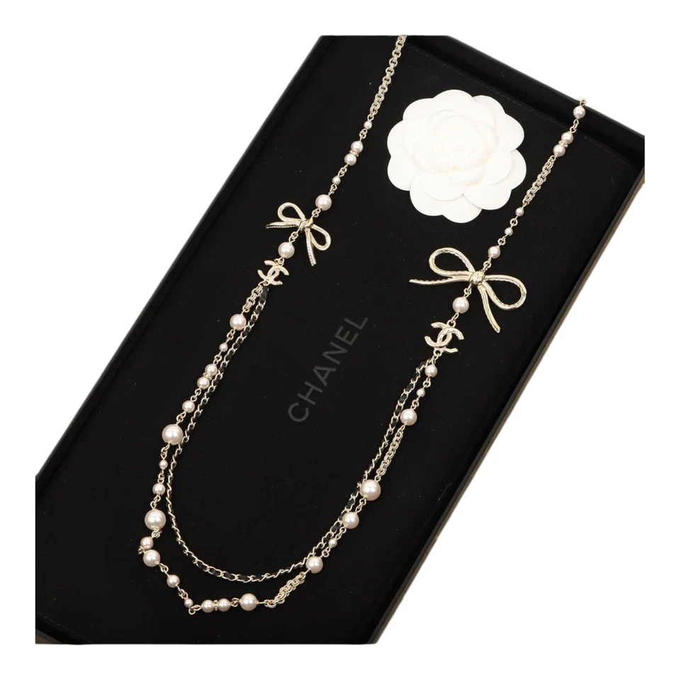 Chanel Halskette 22S Perlenkette mit Box - Bild 3 von 4