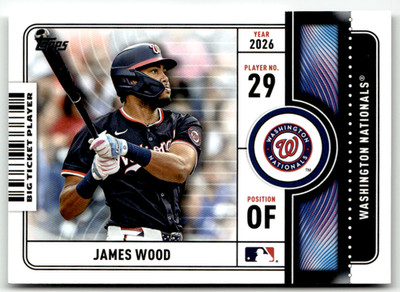 2026 Topps MLB Series One No. BTP-15 James Wood Big Ticket Players