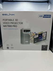 Belink Home Cinéma 3D Projecteur Pico portable MX7900 Pro 4K UHD, NEW BOX