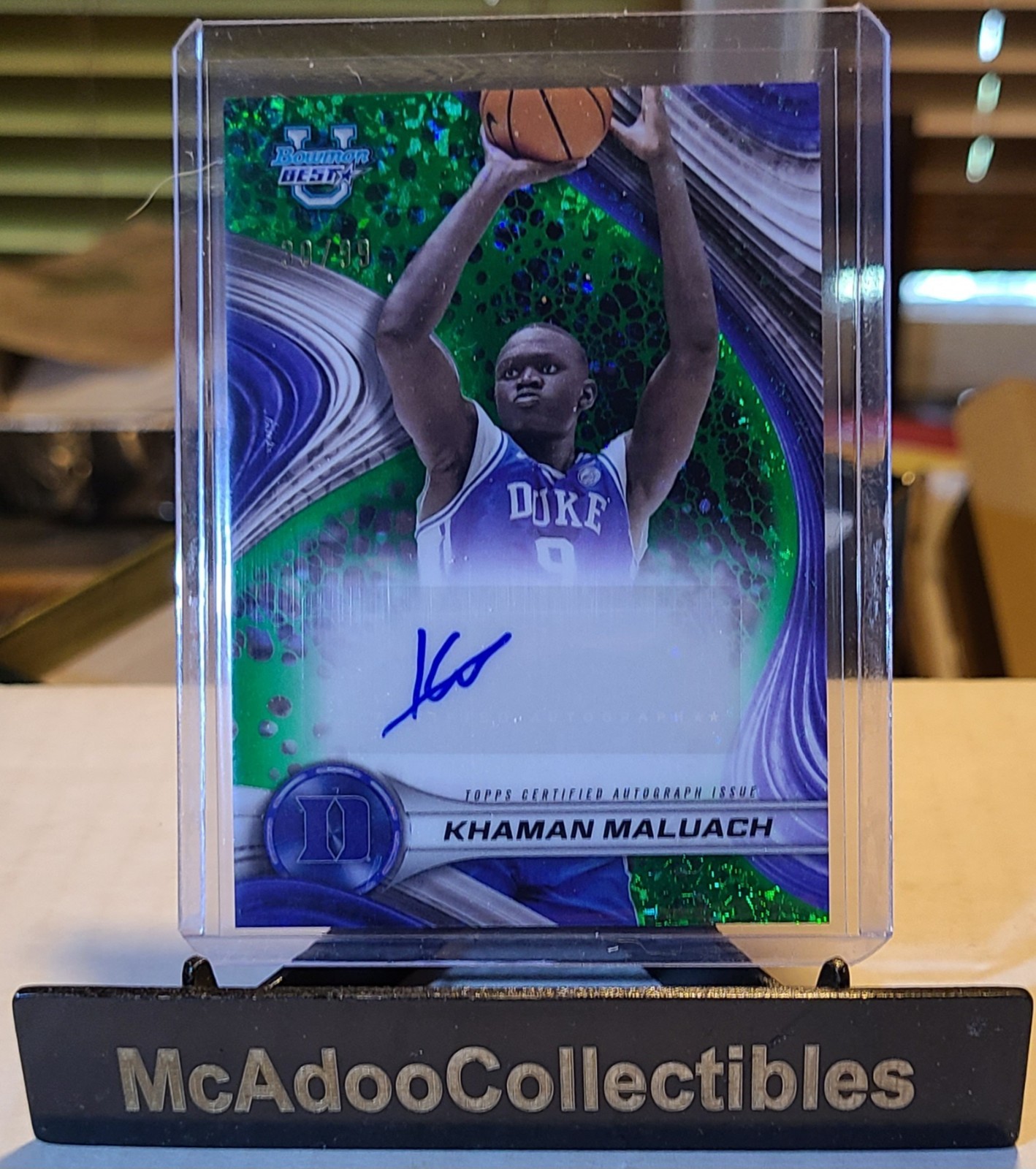 2024-25 Bowman Best U Khaman Maluach AUTO Green Mini-Diamond /99