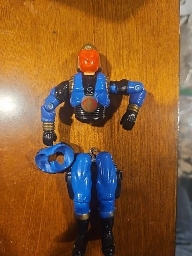 Hasbro 1991 G.I. Joe Cobra Commander Broken Rubber Band Authentic Figure, Retro