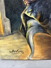 Modern CLASSICAL BOUDOIR Oil LADY by FIREPLACE Old PORTRAIT on Canvas PAINTING — photo 5