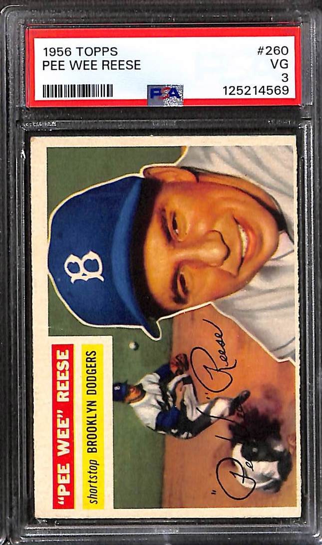 1956 TOPPS #260 Pee Wee Reese PSA 3 VG 125214569