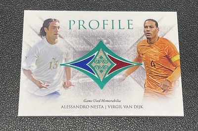 2022-23 Futera Unique Alessandro Nesta Van Dijk Profile Dual Jersey Patch 05/15