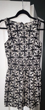 NWT: Universal Thread Black/Cream Bird Print Sleeveless Mini Dress, Size XS