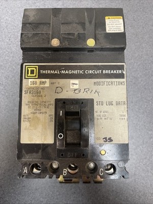 Schneider Square D iLine MCCB SFA 3160 3 Phasen 415V 160 Amp 25kA 160A