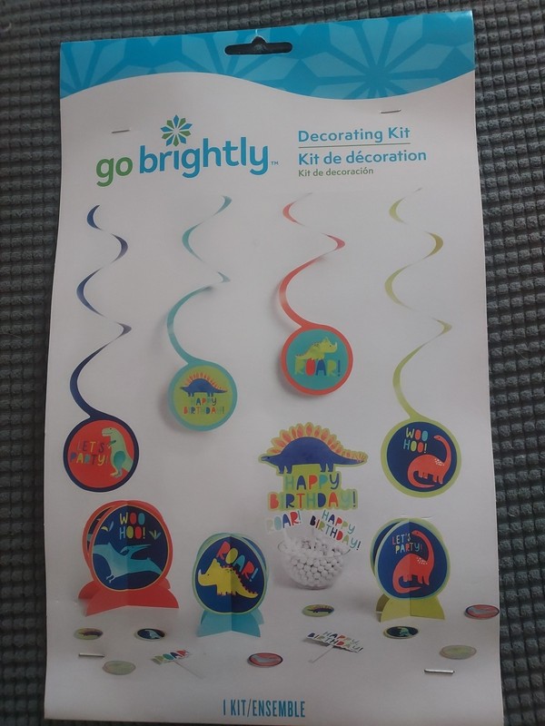 NIB Go Brightly Decorating Kit Dinosaur Themed 28 Pieces