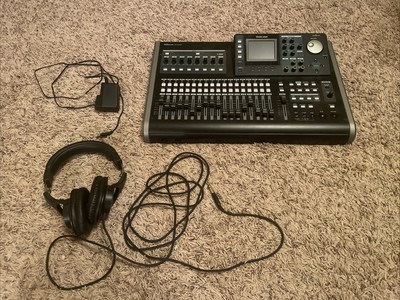 TASCAM Digital Portastudio DP-24SD with power cords and AUX Headphones