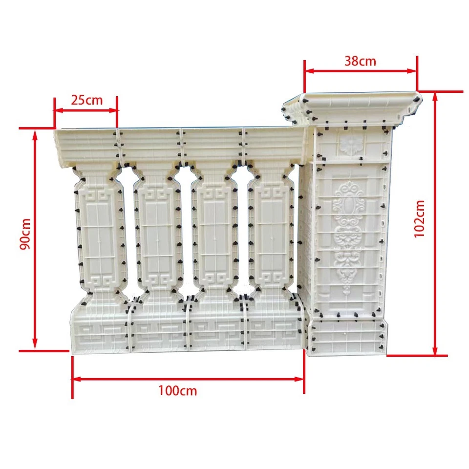 Roman Column Railing Mold 90cm Villa Balcony Guardrail Cast-in-Place Cement Colu - Image 3 of 4