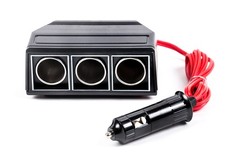 12V 24V 12A 3-Fach Steckdose Zigarettenanz&uuml;nder Verteiler Buchse KFZ LKW Auto