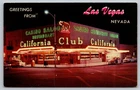 Vintage Las Vegas California Club Casino Neon Sign Postcard
