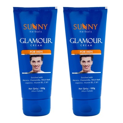 Sunny Herbals Glamour Cream For Men 100gm Each Pack Of 2