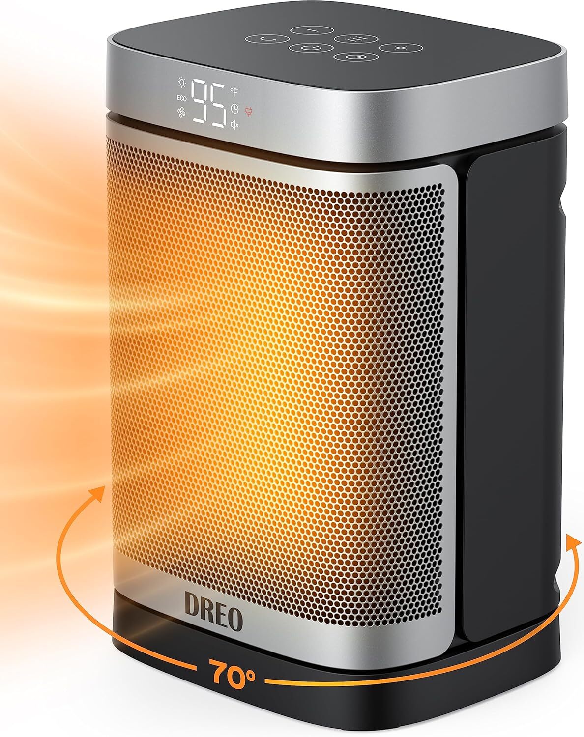 70° Oscillating 1500W Portable Space Heater for Indoor Warmth