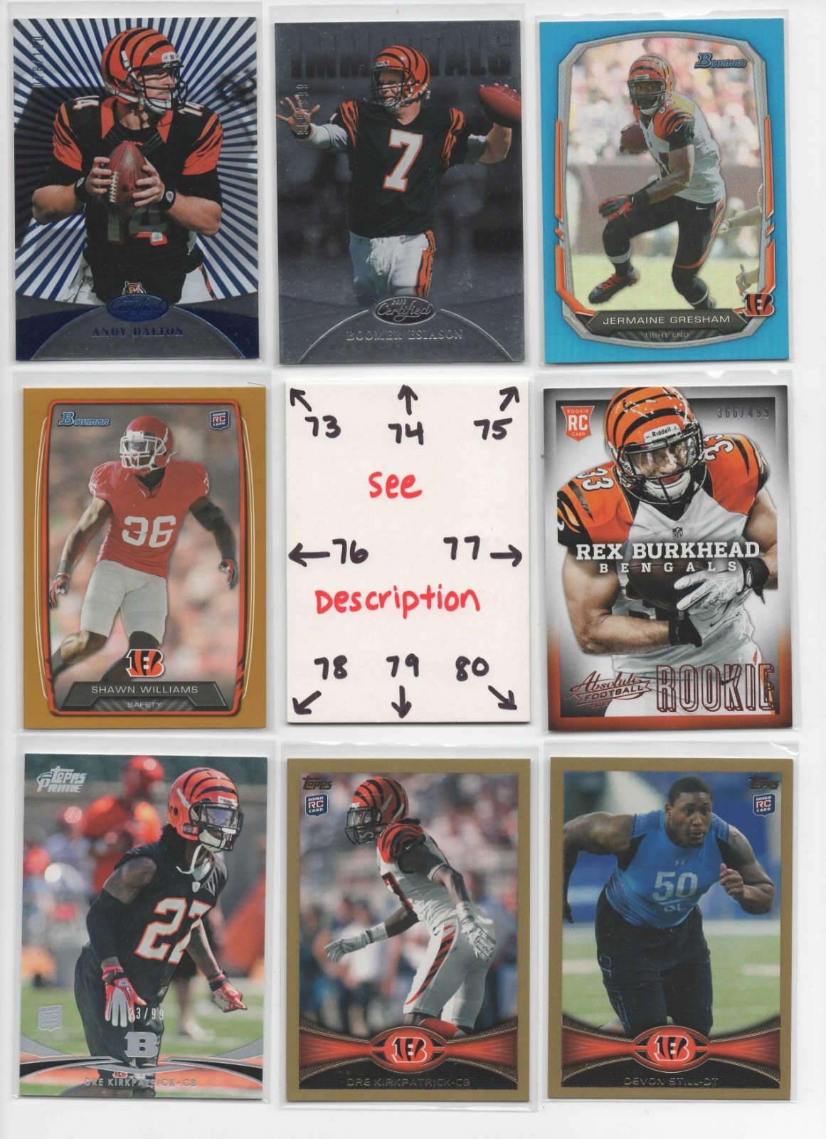 Cincinnati Bengals * Serial #'d Rookies Jerseys Autos DALTON GREEN BOOMER PALMER