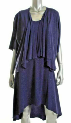 sl fashions navy dress SL Fashions Women's Rhinestone-Cuff Tiered Dress - Deep Navy