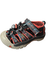 KEEN Kid's Newport H2 Waterproof Sandals Shoes Black Orange US Size 11
