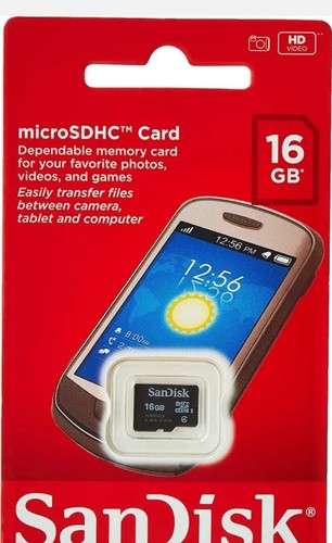 SanDisk 16 GB microSDHC Memory Card Only - Frustration-Free 16 GB, Black  - Afbeelding 1 van 1