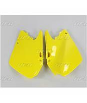Plaques numero laterales jaune UFO motocross SUZUKI RM-Z450 annees 2008 a 2017