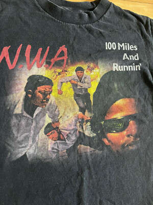HOT SALE Vintage 2006 NWA Eazy-E 100 Miles and Runnin Shirt Black 