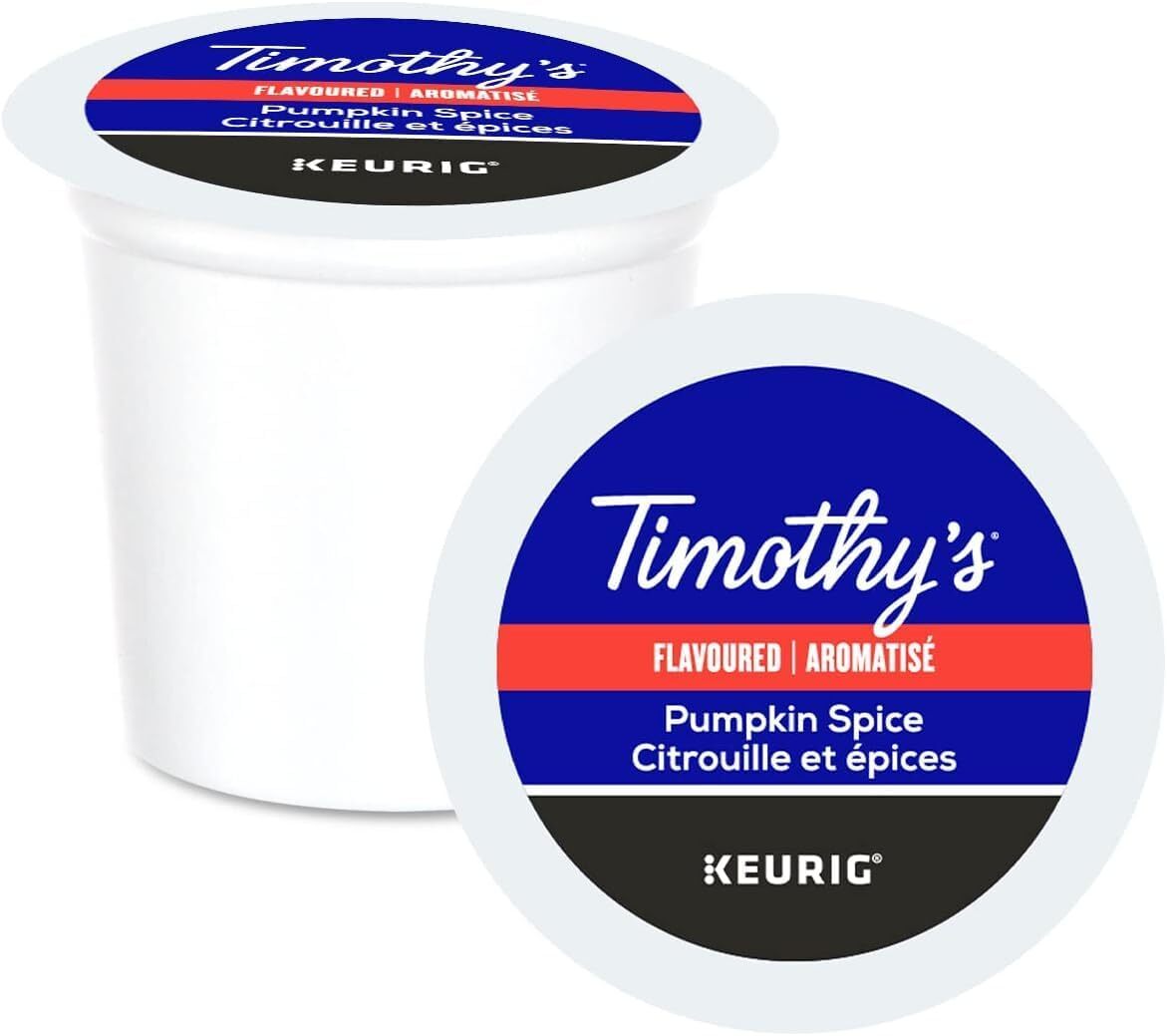 Timothy's Pumpkin Spice Coffee 24 to 144 Keurig K cups Pick Any Size FREE SHIP