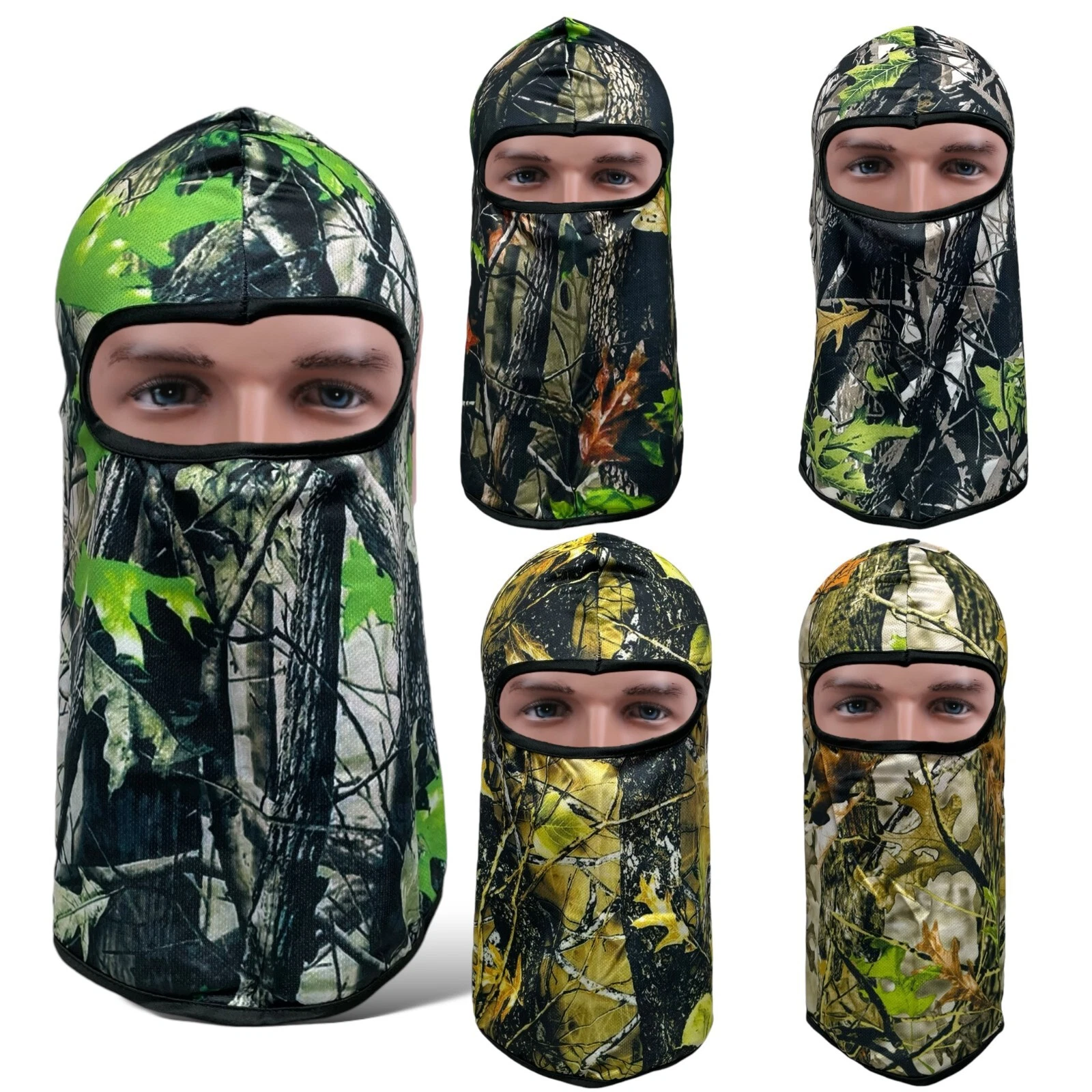 Camouflage Balaclava Full Face Mask: UV Protection, Windproof