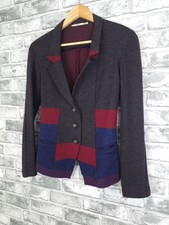Marithe Francois Girbaud Jacket Size 8 Patchwork Wool Blazer