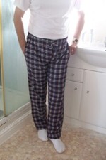NEW Mens Wine/Blue Check Brave Soul Pyjama/Lounge Trousers