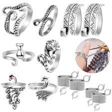 RechicGu 12pcs Adjustable Knitting Ring Loops  Crochet Accessories Yarn Guid...