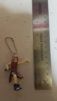 Anime Naruto and Naruto Shippuden Haruno Sakura Mini Figure Strap Key Chain.