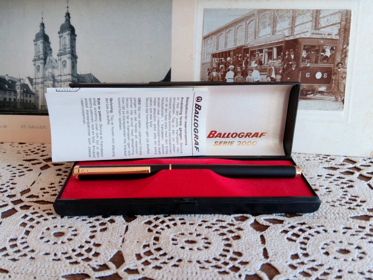 Vintage fountain pen, Ballograf, serie 2000, box, manual, fountain pen,  Sweden
