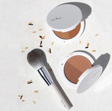 *DUO* Ere Perez - Rice Powder Bronzer Vegan Natural New - Blush/Bronzer + Brush