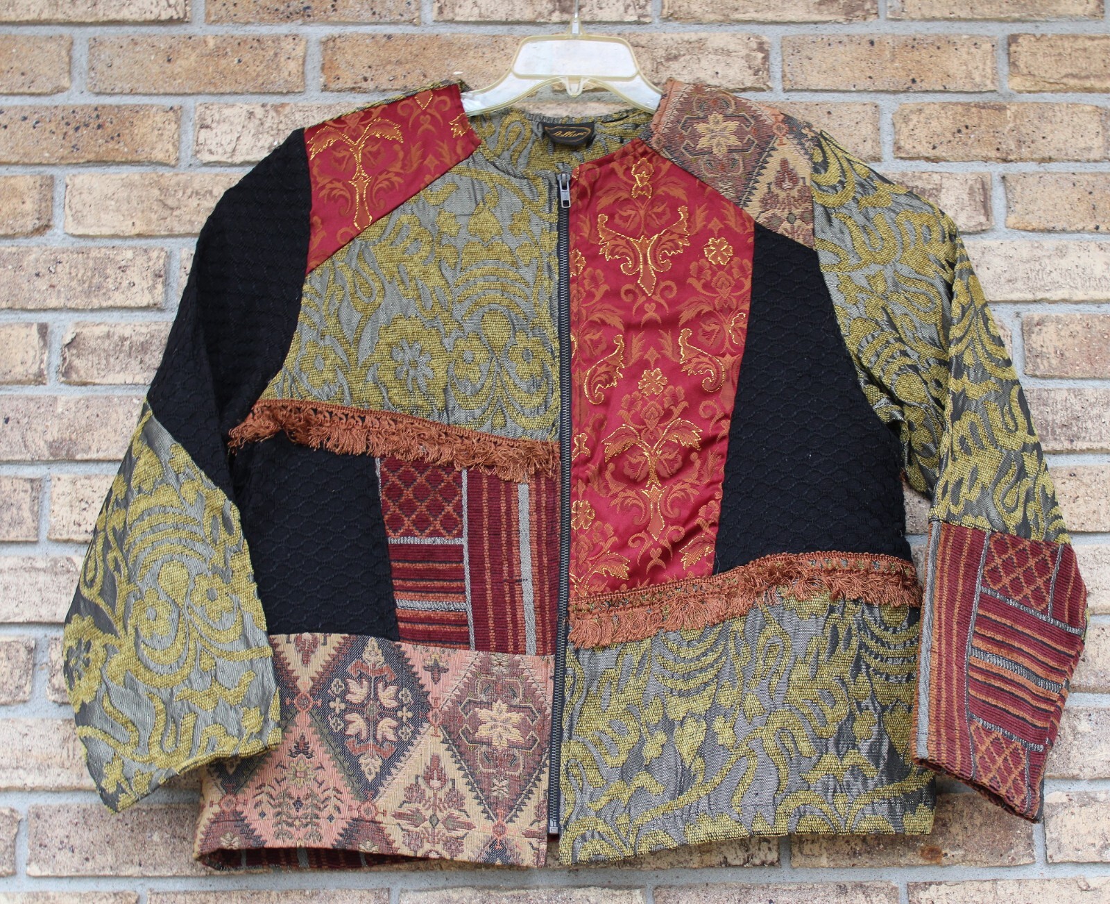 Vintage Allure Tapestry Patchwork Oriental Jacket… - image 6