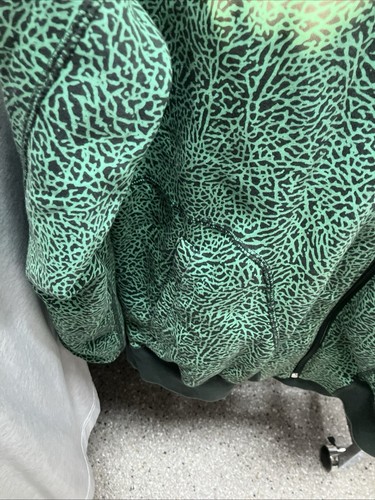 Nike Air Jordan Retro Y2K Cement Green Elephant Print Full Zip Hoodie Size L - Picture 13 of 16