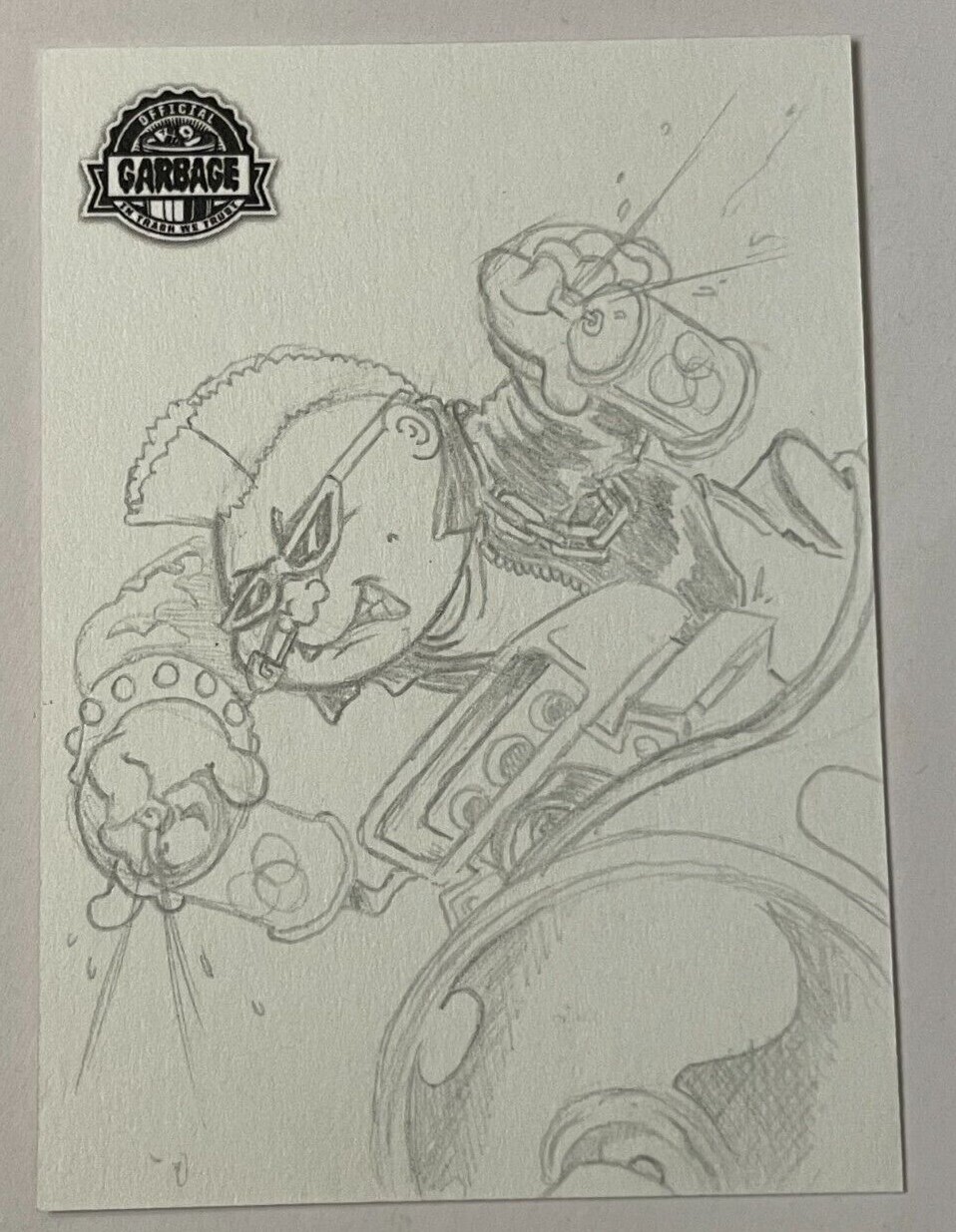 2022 Topps GPK Krashers 3 K GRiMM SKETCH New Wave Dave Garbage Pail Kids Card