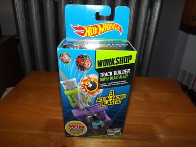 HOT WHEELS WORKSHOP TRACK BUILDER TRIPLE BLAST ALLEY NIB 2013