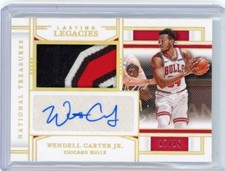 2020-21 Panini National Treasures Patch Autograph LL-WCJ Wendell Carter Jr. /25