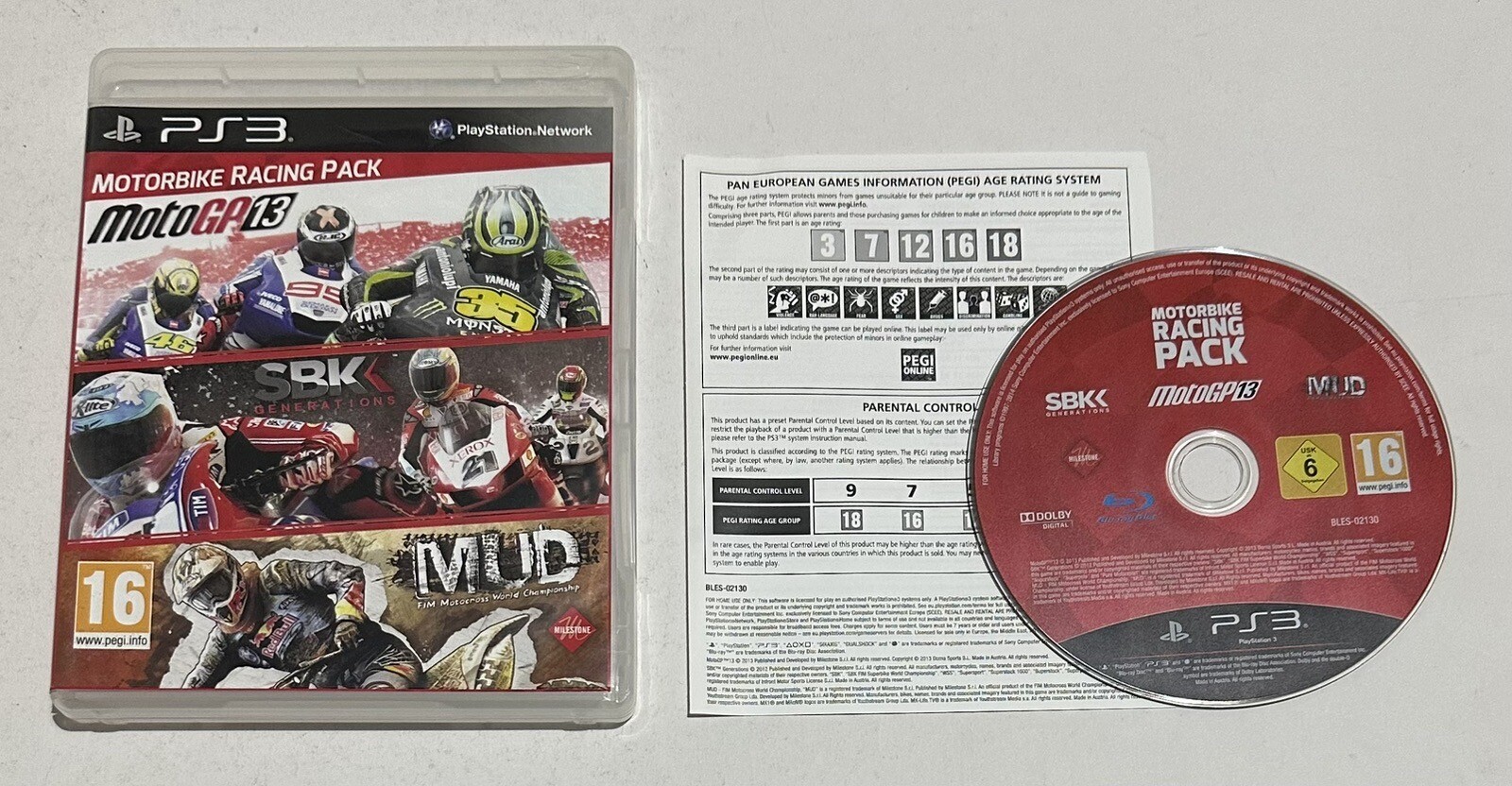 Motorbike Racing Pack Sony PlayStation 3 PS3 MUD MotoGP 13 & SBK Boxed PAL