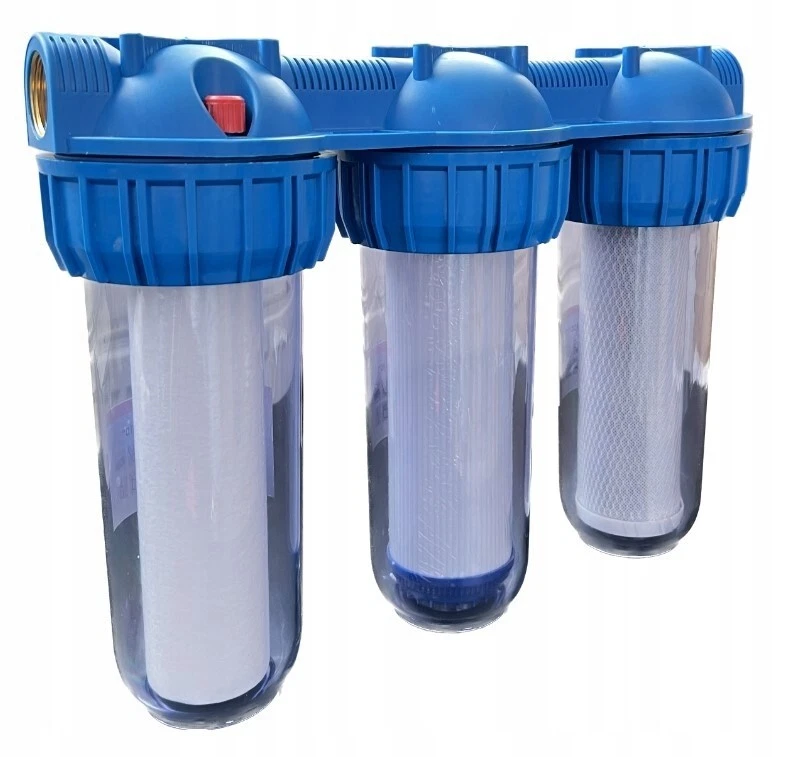 3-Stufen 10" Wasserfilter Vorfilter Hauswasser Filtergehäuse 1" 1 zoll - Bild 2 von 4