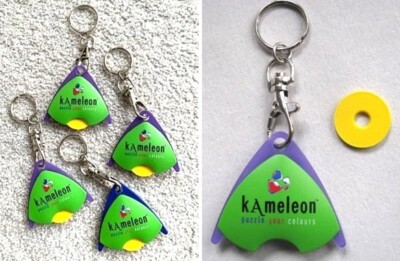 Schlüsselanhänger  Kameleon  mit EK-Chip für Einkaufswagen - EK-Trolley-Coin