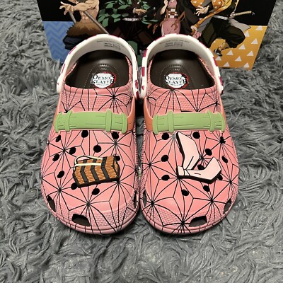 Crocs x Demon Slayer Nezuko Anime Clog Mens 12 Pink Green Slip On Shoes NEW Crocs Demon Slayer Nezuko Clog CROCS Unisex Men Sz 10 Women  main image 4