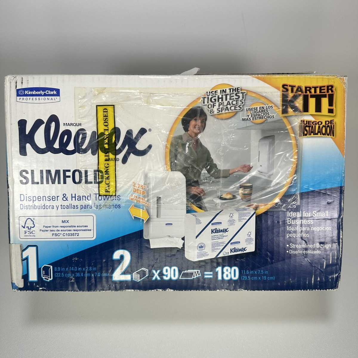 Kimberly Clark slimfold towel dispenser . model 06904 Open New +