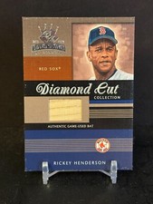 2003 Diamond Kings Rickey Henderson Diamond Cut Collection Bat Relic Card #DC-82