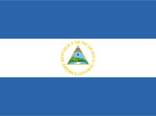 Blechschild 30x40 Nicaragua Flagge L&auml;nder National Fahne Nordamerika Wand Deko B