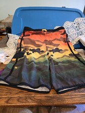 Boys XL 14/16 Wonder Nations Colorful Swim Trunks Board Shorts Swimming Suit