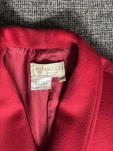 Blazer vintage donna designer Gucci rosso anni 80/90 look classico US taglia media 8 - Foto 12 di 21