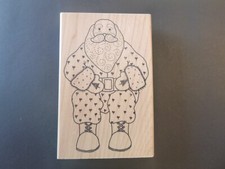 Santa Clause - Rubber Stamp - Wood Mounted - NEW
